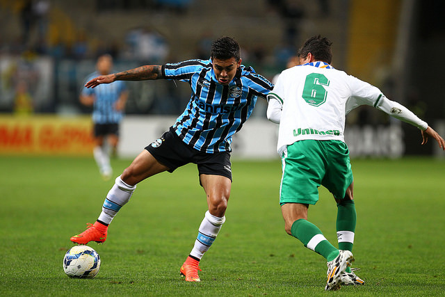 Dudu, autor do gol. Foto do Lucas Uebel, via Flickr do Grêmio Oficial