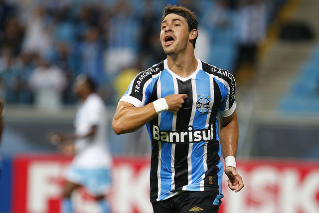 O Cara do Jogo. Giuliano foi decisivo. Foto: Lucas Uebel/Grêmio Oficial (via Flickr)