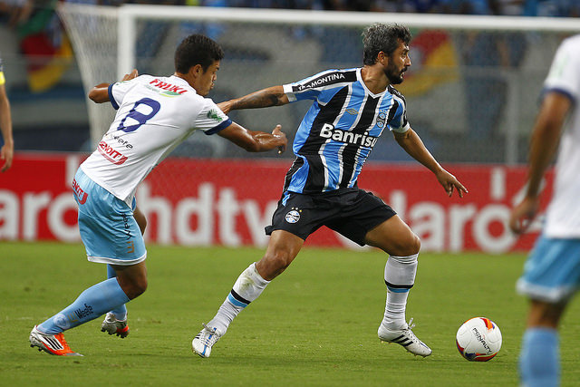 Douglas e mais dez. Foto do Lucas Uebel/Grêmio Oficial (via Flickr)
