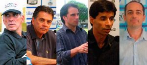 Diretores na ordem: Mário Sérgio, Pelaipe, Rodrigo Caetano, Mauro Galvão e Cícero Souza