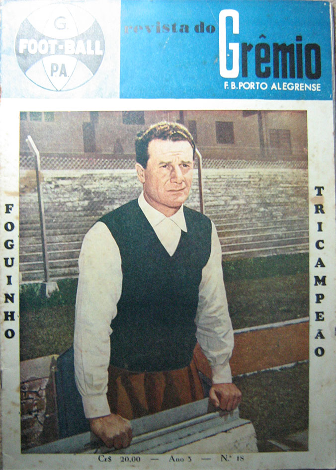 Foguinho, na capa da Revista do Grêmio (Nov.Dez 1958)
