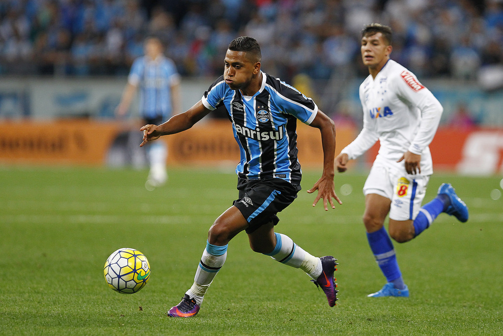 Pedro Rocha teve a melhor chance do jogo. Foto: Lucas Uebel/Grêmio Oficial (via Flickr).